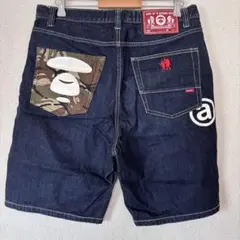 AAPE BY A BATHING APE エイプ ショート パンツ デニム迷彩のサムネイル