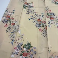 K*i様 洗える着物 上品な花柄 裄66.5 着丈171 素敵 小紋 正絹 AK