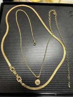 ニナリッチ NINA RICH 2連ラインストーンネックレス