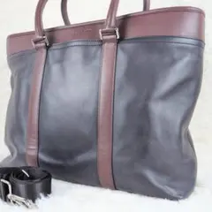 COACH トートバッグ 2way レザー A4収納可 大容量 メンズ ビジネスのサムネイル