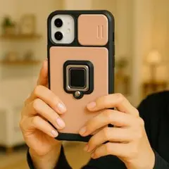 iPhone16対応 耐衝撃ケース MIL規格 ローズゴールド　レディース