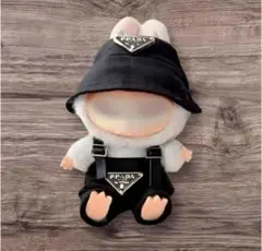 ラブブ　着せ替え　オーバーオールとバケットハットセット