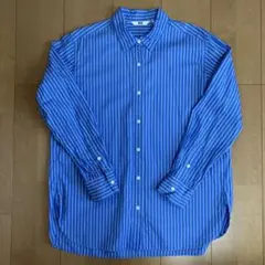 UNIQLO コットンシャツ　ストライプ　Lサイズ