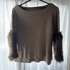 SENCE OF PLACE　袖フェザーニット