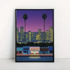 PK額装品 永井博 貴重イラスト 松岡直也 A3額入り ポスター ロンバケ CD PK額装品 永井博 貴重イラスト 松岡直也 A3額入り ポスター