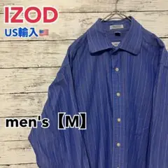 ●B126【US輸入】IZOD 長袖シャツ ブルー系 men's【M】