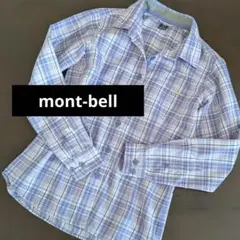 レディース　モンベル 長袖　シャツ　mont-bell WIC.ライト　チェック