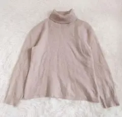 Jolie Femme タートルネックニット カシミヤ100% ベージュ