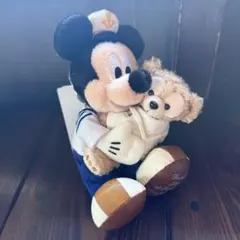 ミッキー　ダッフィー　ぬいぐるみバッジ