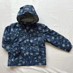 子供用スキーウェアセット　ネイビーブルー系 雪の結晶デザイン　130
