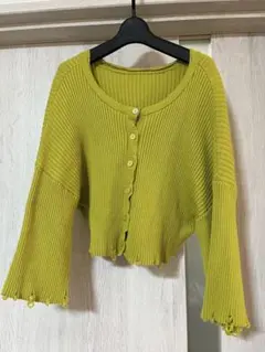 free's mart フリーズマート ショート丈カーディガン✩ニット7分袖