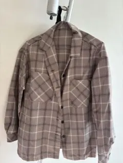 ブラウン系チェック セットアップ Sサイズ