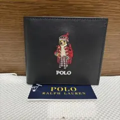 新品　ポロラルフローレン　二つ折り財布　ポロベア　ブラック