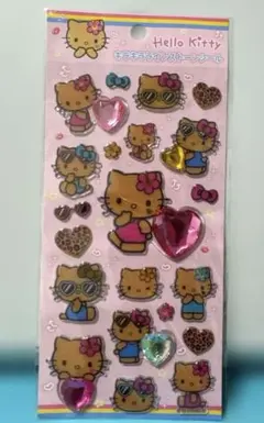 正規品　日焼けキティちゃん　キラキララインストーンシール