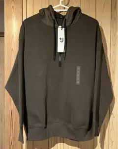 新品 UNIQLO +J ドライスウェット ハーフジップ パーカー M オリーブ