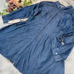 SPIRALGIRL+ デニムフレア　チュニックワンピース　大きいサイズ4Lのサムネイル