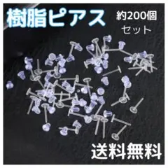 ●樹脂 ピアス 大量 200本 目立たない 透明 パーツ 学校 アルバイトのサムネイル