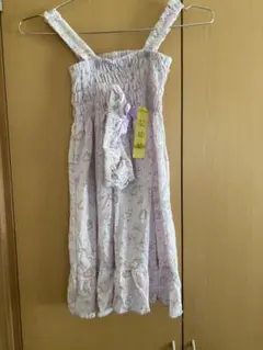 ワンピース 女の子 120 ターバンつき うさぎ柄