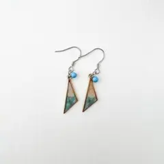 ハンドメイドピアス ペア 水色・ピンク