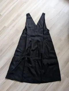 ノースリーブ 黒 ワンピース リネン100%