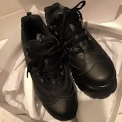 新品未使用 8cmソール 厚底スニーカー軽量 M 23-23.5cm ブラック