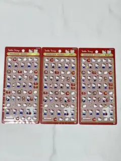 ボンボンドロップシール ミニ サンリオ ハローキティ 赤 3枚セット 正規品
