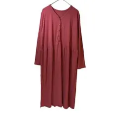 授乳服 マタニティ パジャマ ワンピース 前開き ボタン　産前産後