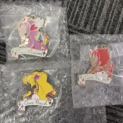 プリキュア１番くじ　F賞　シルエットメタルチャーム　 ３つセット