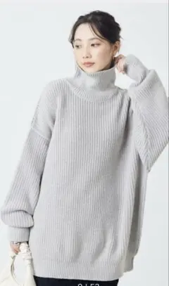 フリークスストア　ビックシルエット　タートルネック　グレー