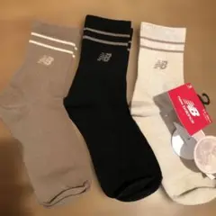 New Balance ストライプ付きソックス 3足セットユミライン