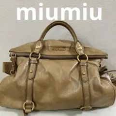 MIU MIU ベージュ　ショルダーバッグ　ヴィッテロルクス　ミュウミュウ