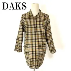 DAKS ダックス リバーシブルコート 茶色 ウール 7AB2 B3524のサムネイル