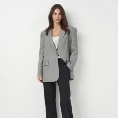 ZARA オーバーサイズ テーラードジャケット グレー