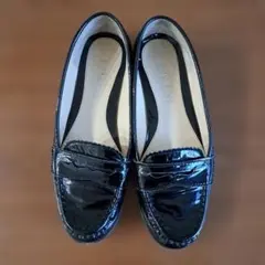 ラルフローレン　スリッポン 黒ブラックエナメル　24㎝