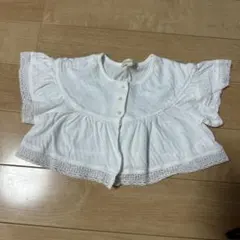 未使用ハッシュアッシュ　バタフライスリーブレースカーディガン110 姫系ガーリー