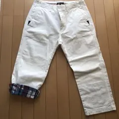 BEAMS ホワイトパンツ Mサイズ チェック柄