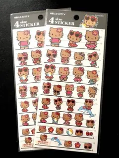 ♡サンリオ＊4サイズステッカーセット（日焼けキティ）♡