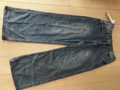 ライトブルーワイドパンツ ストレートレッグ