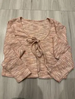 Dazy ピンク系ニットカーディガン ピンクニットカーディガン XLサイズ