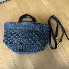 ナノユニバース　かごバッグ　2way　トートバッグ　ショルダーバッグのサムネイル