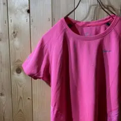 ss1701 NIKE dry-fit 半袖 Tシャツ ピンク レディース M