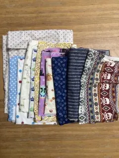 多色デザイン生地はぎれセット　10種