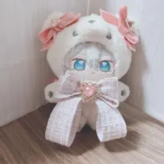 ハンドメイド　ぬい服　あんスタ　いつぬい　リボン　ツイード　ピンク　宇宙