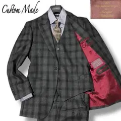 定価28万/オーダー【伊】最高級カノニコ 3ピース グレンチェック 至極の逸品