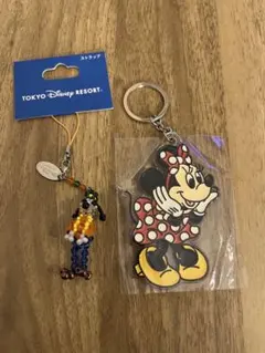 【希少】ディズニーリゾート限定品　ミニーアクリルキーホルダー　グーフィ