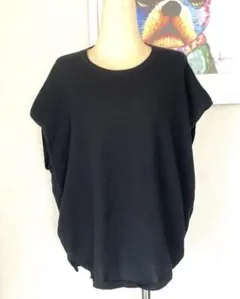 VINCE. ヴィンス⭐️黒100%カシミヤシルクニットトップス後身頃シースルーのサムネイル