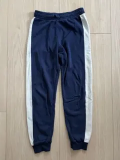 H&M サイドライン スウェットパンツ ズボン ネイビー キッズ 140