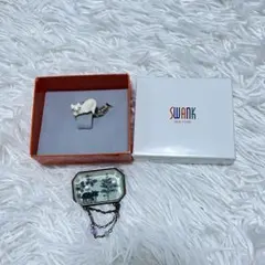 SWANKスワンク ピンズ/ピンバッジ　猫　ネコ　キャット　2つセット