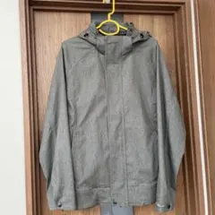 グレー フード付きフロントジッパー付きジャンパー