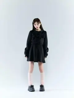 BUBBLES ギャザーレースアンサンブル（ブラック） - メルカリ